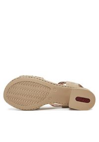 Rieker Sandały 64962-60 Beżowy. Kolor: beżowy. Materiał: materiał #6