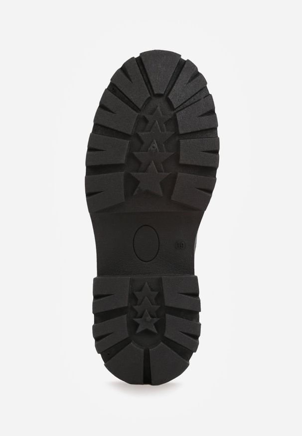 Born2be - Czarno-Czerwone Sznurowane Półbuty Oksfordki VICES na Grubej Podeszwie Anatea. Okazja: na co dzień. Zapięcie: sznurówki. Kolor: czarny. Materiał: jeans. Styl: casual, klasyczny, elegancki