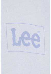 Lee bluza bawełniana męska kolor fioletowy z nadrukiem. Kolor: fioletowy. Materiał: bawełna. Wzór: nadruk