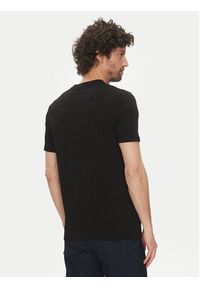 Karl Lagerfeld - KARL LAGERFELD T-Shirt 755087 552235 Czarny Regular Fit. Typ kołnierza: dekolt w karo. Kolor: czarny. Materiał: bawełna