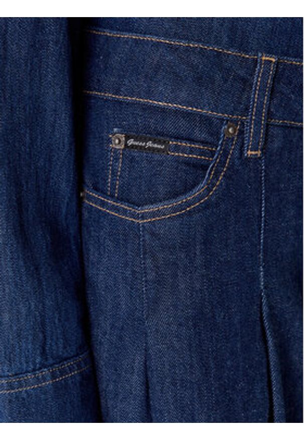 Guess Jeans Jeansy W5BA2U D002A Granatowy Wide Leg. Kolor: niebieski