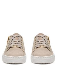 Rieker Sneakersy L59L1-60 Beżowy. Kolor: beżowy. Materiał: zamsz, skóra