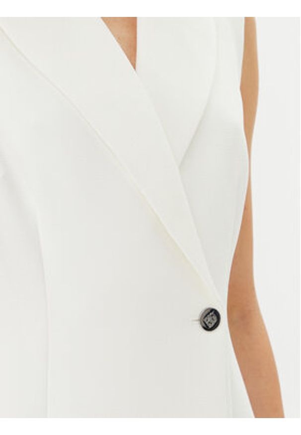 DKNY Sukienka koktajlowa DD5U1H66 Écru Slim Fit. Materiał: syntetyk. Styl: wizytowy