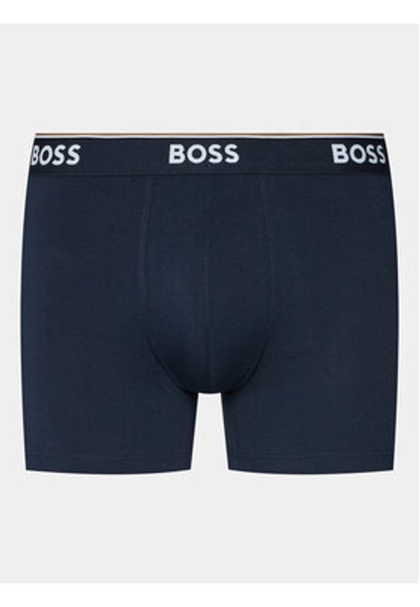 BOSS - Boss Komplet 3 par bokserek 50475282 Niebieski. Kolor: niebieski. Materiał: bawełna