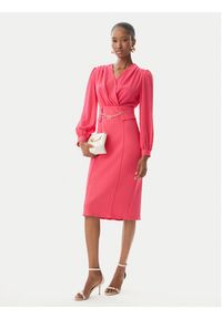 Rinascimento Sukienka koktajlowa CFC0123289003 Różowy Regular Fit. Kolor: różowy. Materiał: syntetyk. Styl: wizytowy #5