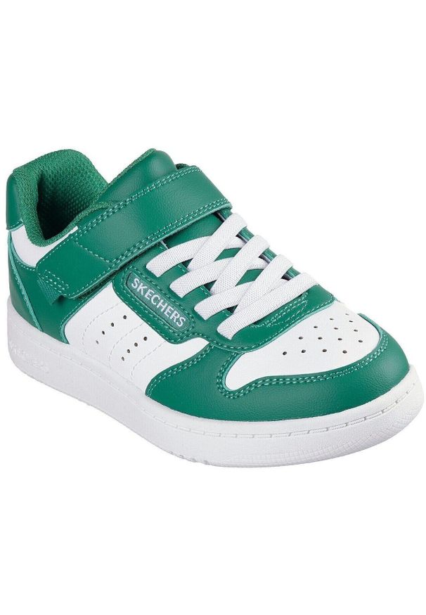 skechers - Adidasy Skechers Quick Street, Dzieci. Kolor: zielony. Materiał: skóra ekologiczna, materiał