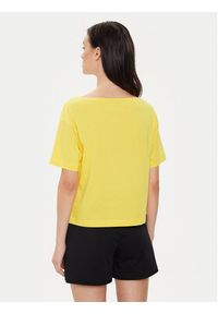 Sisley T-Shirt 3096L400N Żółty Relaxed Fit. Kolor: żółty. Materiał: bawełna