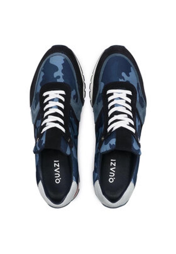 QUAZI Sneakersy QZ-64-06-001063 Granatowy. Kolor: niebieski. Materiał: materiał