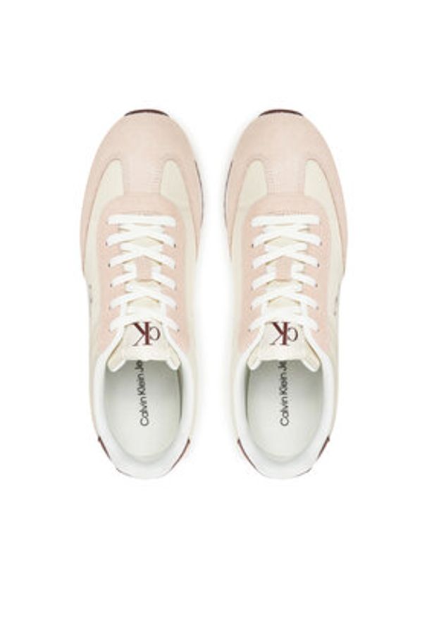 Calvin Klein Jeans Sneakersy Runner Laceup Mg Nylon Mix YW0YW01828 Różowy. Kolor: różowy. Materiał: materiał