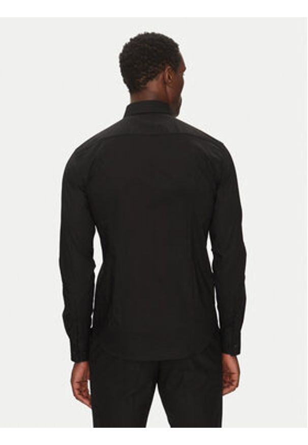 Hugo - HUGO Koszula Ermo 50539307 Czarny Slim Fit. Kolor: czarny. Materiał: bawełna