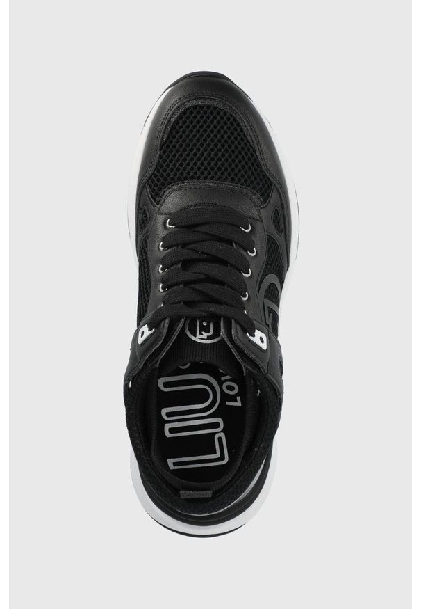 Liu Jo sneakersy Lily 01 kolor czarny. Nosek buta: okrągły. Zapięcie: sznurówki. Kolor: czarny. Materiał: guma. Obcas: na platformie