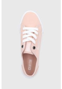 Big-Star - Big Star Tenisówki damskie kolor różowy. Nosek buta: okrągły. Zapięcie: sznurówki. Kolor: różowy #4