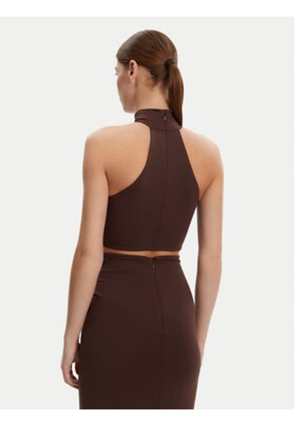 BARDOT Top 59847TB Brązowy Regular Fit. Kolor: brązowy. Materiał: syntetyk
