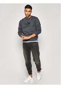 Alpha Industries Bluza Basic 178302 Szary Regular Fit. Kolor: szary. Materiał: bawełna #3