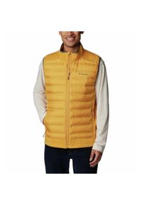 columbia - Bezrękawnik Puchowy Męski Columbia Out-Shield Hybrid Vest. Kolor: żółty. Materiał: puch. Długość rękawa: bez rękawów