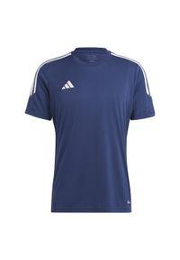 Koszulka do piłki nożnej Adidas Tiro 23 Club. Kolor: niebieski. Materiał: tkanina, poliester, prążkowany #1