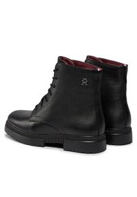 TOMMY HILFIGER - Tommy Hilfiger Trzewiki Comfort Cleated Termo Lth Boot FM0FM04651 Czarny. Kolor: czarny. Materiał: skóra #6