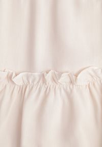 Born2be - Beżowa Gładka Sukienka Mini Taliowana z Falbankami Wokół Ramion Zynnas. Typ kołnierza: kołnierz z falbankami. Kolor: beżowy. Wzór: gładki. Sezon: lato. Długość: mini #4