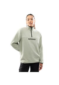 Damska bluza z grubego polaru Sporty zimowe SIROKO Myoko-W. Kolor: zielony. Materiał: polar. Sezon: zima #1
