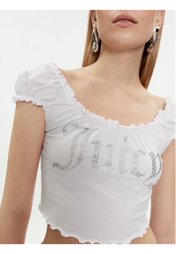 Juicy Couture Bluzka Brodie JCWCT23309 Biały Regular Fit. Kolor: biały. Materiał: bawełna