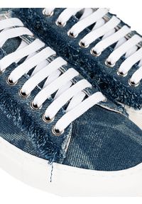 Patrizia Pepe Sneakersy | 2V9435 A6M4 | Kobieta | Niebieski. Kolor: niebieski. Materiał: materiał. Wzór: napisy, aplikacja #5