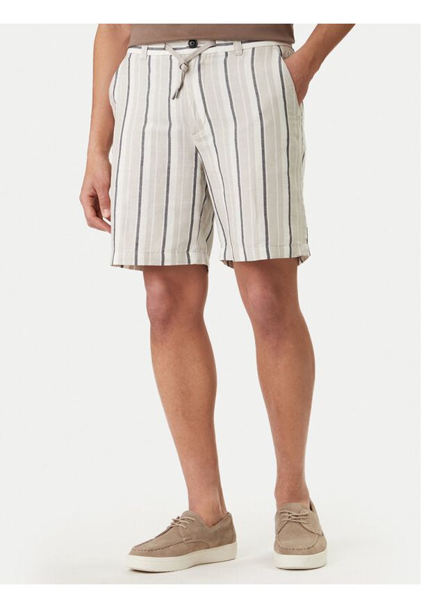 BOSS Szorty materiałowe 50561129 Beżowy Regular Fit. Kolor: beżowy. Materiał: bawełna