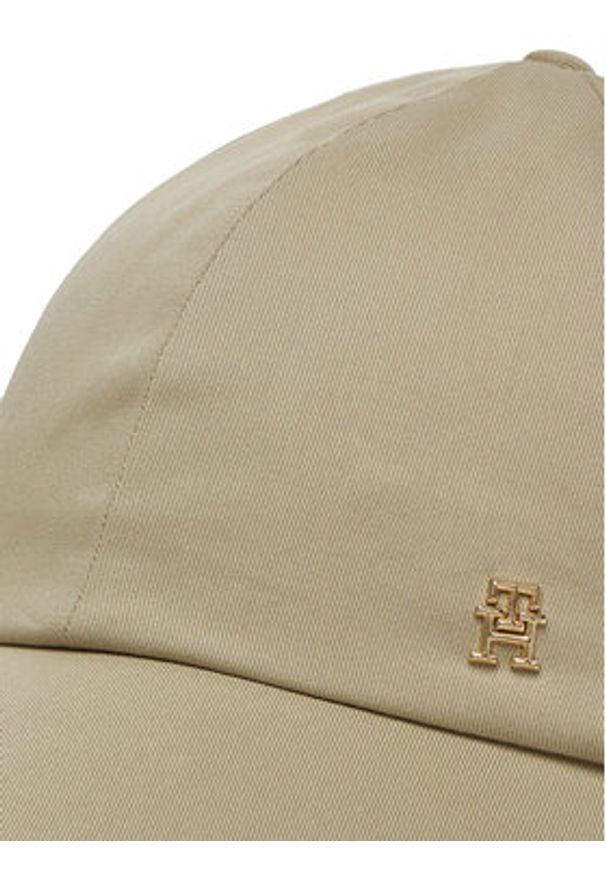 TOMMY HILFIGER - Tommy Hilfiger Czapka z daszkiem Elevated Chic Soft Cap AW0AW17138 Beżowy. Kolor: beżowy. Materiał: bawełna, materiał
