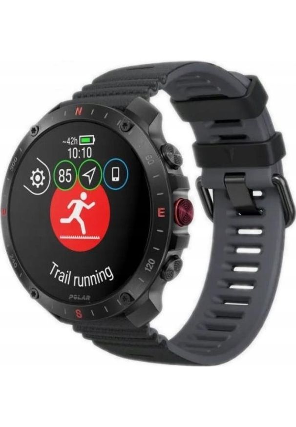 POLAR - Smartwatch Polar Polar Grit X2 Pro czarno-czarny S-L. Rodzaj zegarka: smartwatch. Kolor: czarny. Materiał: polar