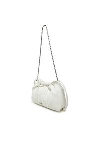 Calvin Klein Torebka Drawstring Plisse Crossbody LV04F3076G Biały. Kolor: biały. Materiał: skórzane #5