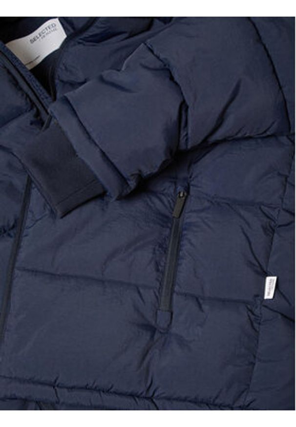 Selected Homme Kurtka zimowa Cooper 16089957 Granatowy Regular Fit. Kolor: niebieski. Materiał: syntetyk. Sezon: zima