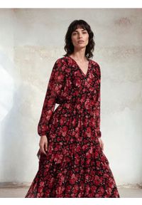 Sinsay - Szyfnowa sukienka maxi - wielobarwny. Długość: maxi #1