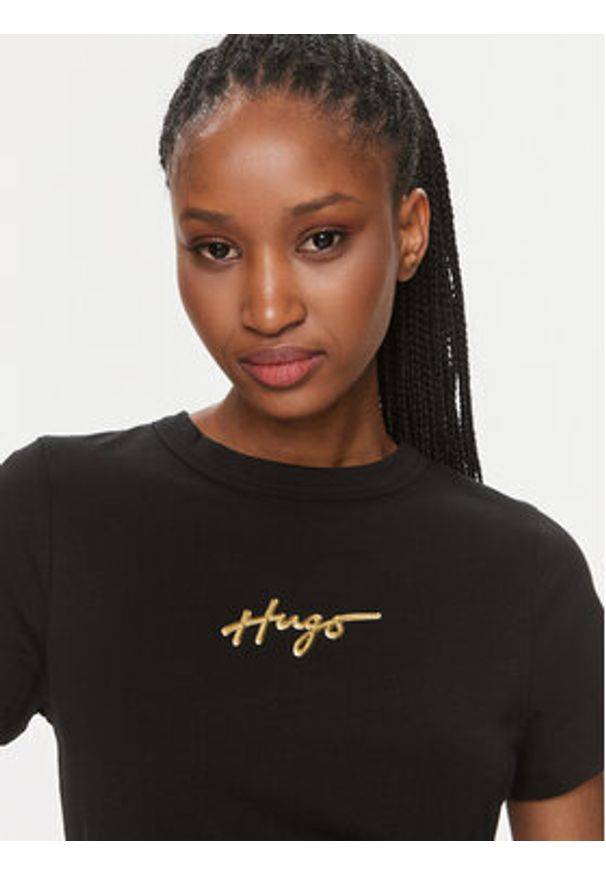 Hugo T-Shirt Classic 50508289 Czarny Regular Fit. Kolor: czarny. Materiał: bawełna