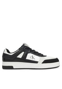 Calvin Klein Jeans Sneakersy Basket Cup Low Laceup Lth Mix YM0YM01308 Biały. Kolor: biały. Materiał: skóra