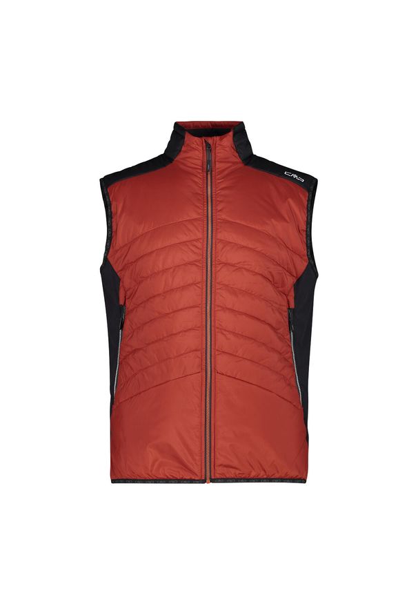 Kurtka puchowa bez rękawów CMP. Kolor: czerwony, beżowy, wielokolorowy, pomarańczowy. Materiał: puch. Długość rękawa: bez rękawów. Sezon: zima. Sport: narciarstwo