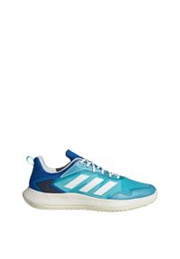 Buty do tenisa męskie Adidas Defiant Speed. Kolor: niebieski, biały, wielokolorowy. Materiał: materiał. Sport: tenis #1