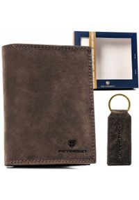 Zestaw prezentowy Peterson PTN SET-M-N4-CHM c. brązowy. Kolor: brązowy. Materiał: skóra