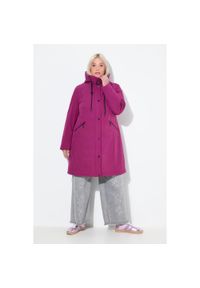 ULLA POPKEN - Damskie HYPRAR kurtka funkcyjna wodoodporna stójka kaptur. Typ kołnierza: kołnierzyk stójkowy. Kolekcja: plus size. Kolor: fioletowy, różowy, wielokolorowy. Materiał: materiał, poliester, elastan. Sport: turystyka piesza #1