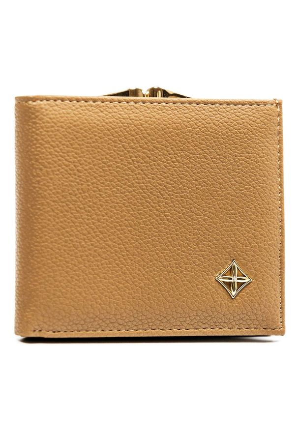 MILANO DESIGN - Portfel damski Milano Design PP-SF-1814-A-BL beżowy. Kolor: beżowy