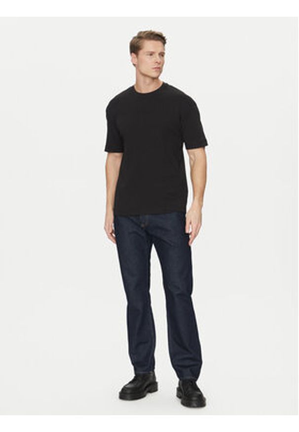 Calvin Klein T-Shirt K10K114167 Czarny Slim Fit. Kolor: czarny. Materiał: bawełna