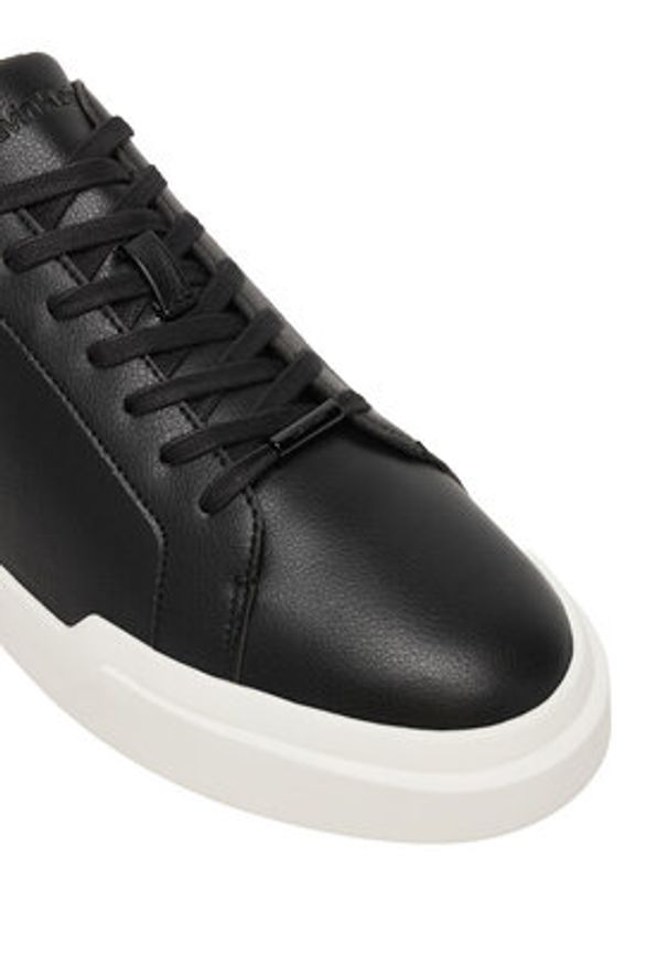 Calvin Klein Sneakersy Chunky Cupsole Laceup Clean Lth HM0HM02239 Czarny. Kolor: czarny. Materiał: skóra