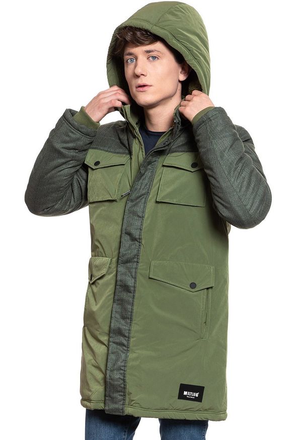 Mustang - KURTKA ZIMOWA MUSTANG Dietmar Fabric Mix 1009816 6348. Materiał: materiał. Wzór: moro. Sezon: zima. Styl: militarny