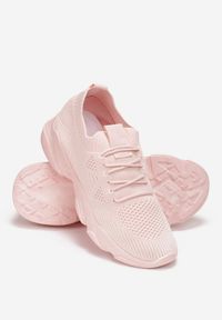 Born2be - Różowe Buty Sportowe Iomasia. Nosek buta: okrągły. Kolor: różowy. Materiał: materiał. Szerokość cholewki: normalna #4