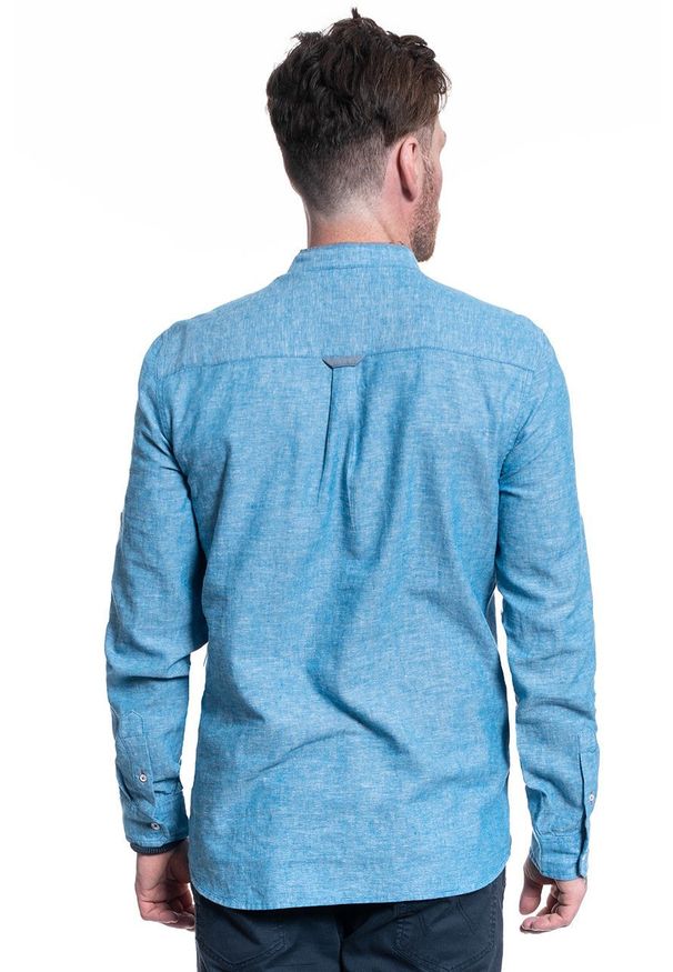 Mustang - MĘSKA KOSZULA MATERIAŁOWA MUSTANG CASPER LINEN SHIRT 1009583 5320. Materiał: materiał