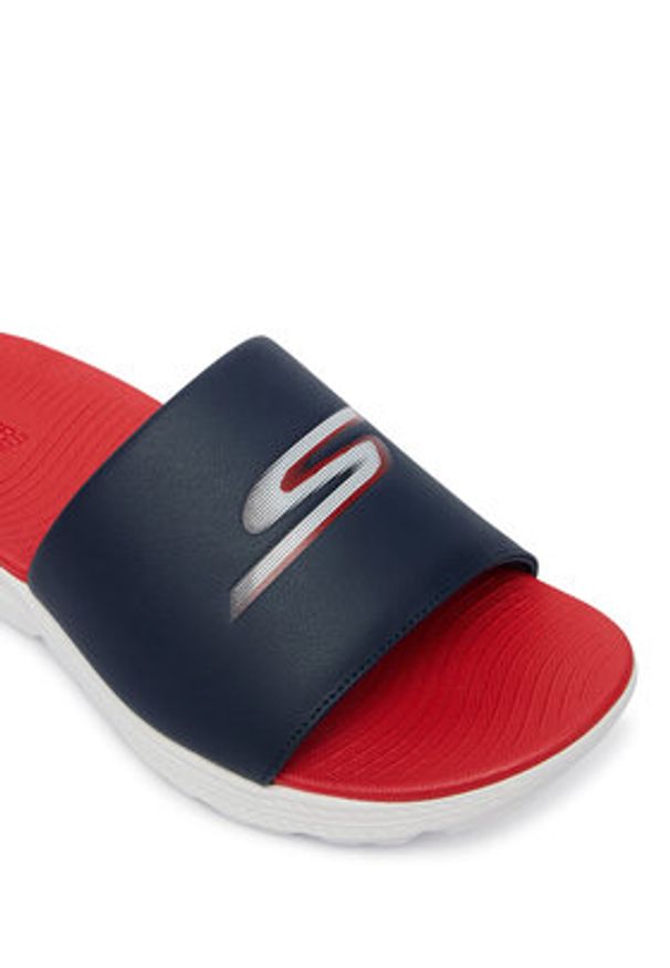 skechers - Skechers Klapki Go Consistent Slippers 2.0 229269/NVRD Granatowy. Kolor: niebieski. Materiał: skóra