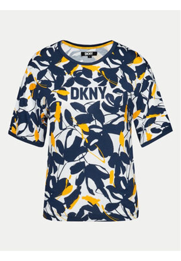 DKNY Piżama YI70014 Granatowy Regular Fit. Kolor: niebieski. Materiał: wiskoza