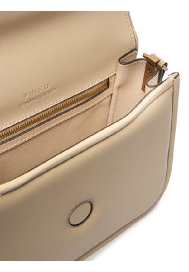Pinko - PINKO Torebka Love Box Bag Fl Mini PE 25 PLTT 104297 A26L Beżowy. Kolor: beżowy. Materiał: skórzane