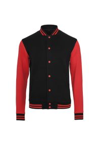 BUILD YOUR BRAND - Kurtka Unisex Varsity Dla Dorosłych. Kolor: czerwony, wielokolorowy, czarny