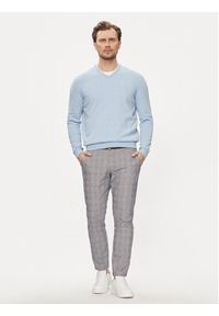 Bugatti Sweter 7300 95510 Błękitny Regular Fit. Kolor: niebieski. Materiał: bawełna #3