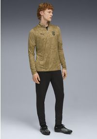 Puma - Męska bluza treningowa z zamkiem 1/4 RC Lens PUMA Matte Gold Black Beige. Kolor: czarny, beżowy, wielokolorowy
