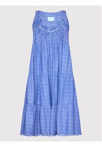 Iconique Sukienka letnia Mamba IC22 043 Niebieski Relaxed Fit. Kolor: niebieski. Materiał: bawełna. Sezon: lato #3
